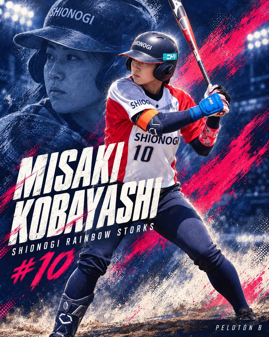 Misaki Kobayashi (#10), MWP de SHIONOGI Rainbow Storks. Ilustración: Pelotón B.