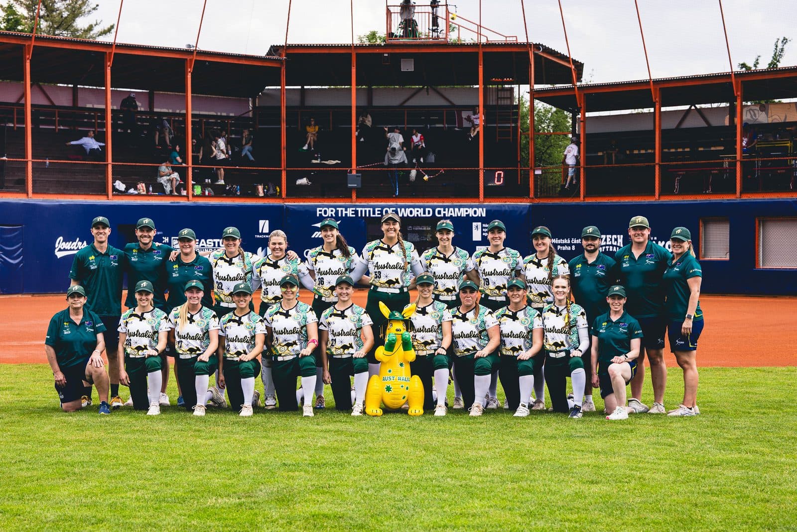 Australia, anfitriona de las finales, durante su participación en el grupo de Praga. Foto: WBSC.