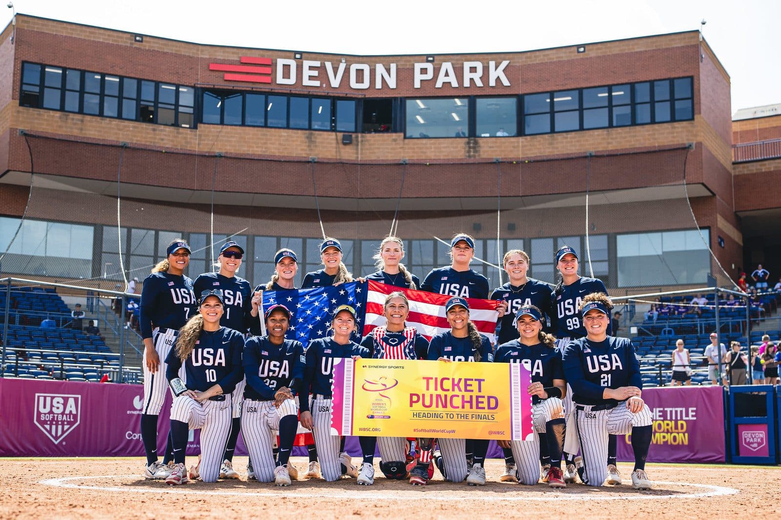 Estados Unidos, invicto en Oklahoma City. Foto: WBSC.