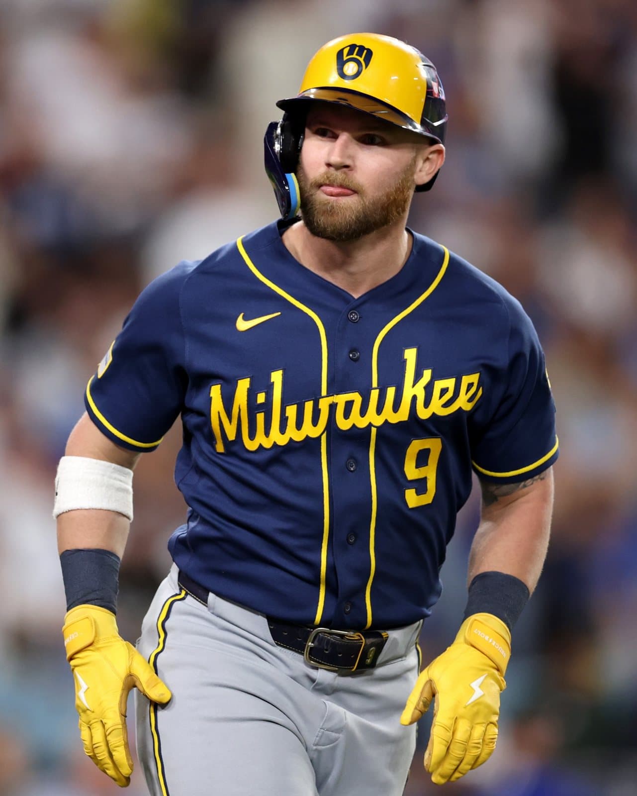 Jake Bauers conectó un jonrón de dos carreras en la séptima entrada. Foto: Milwaukee Brewers.