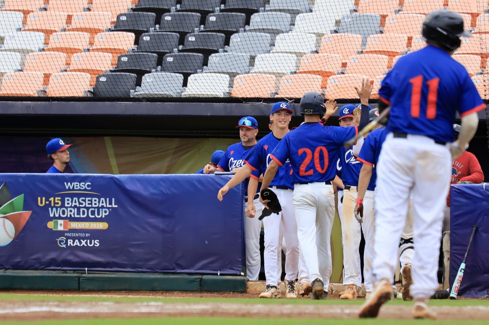 Chequia celebra ante Alemania en Cancún. Foto: WBSC.