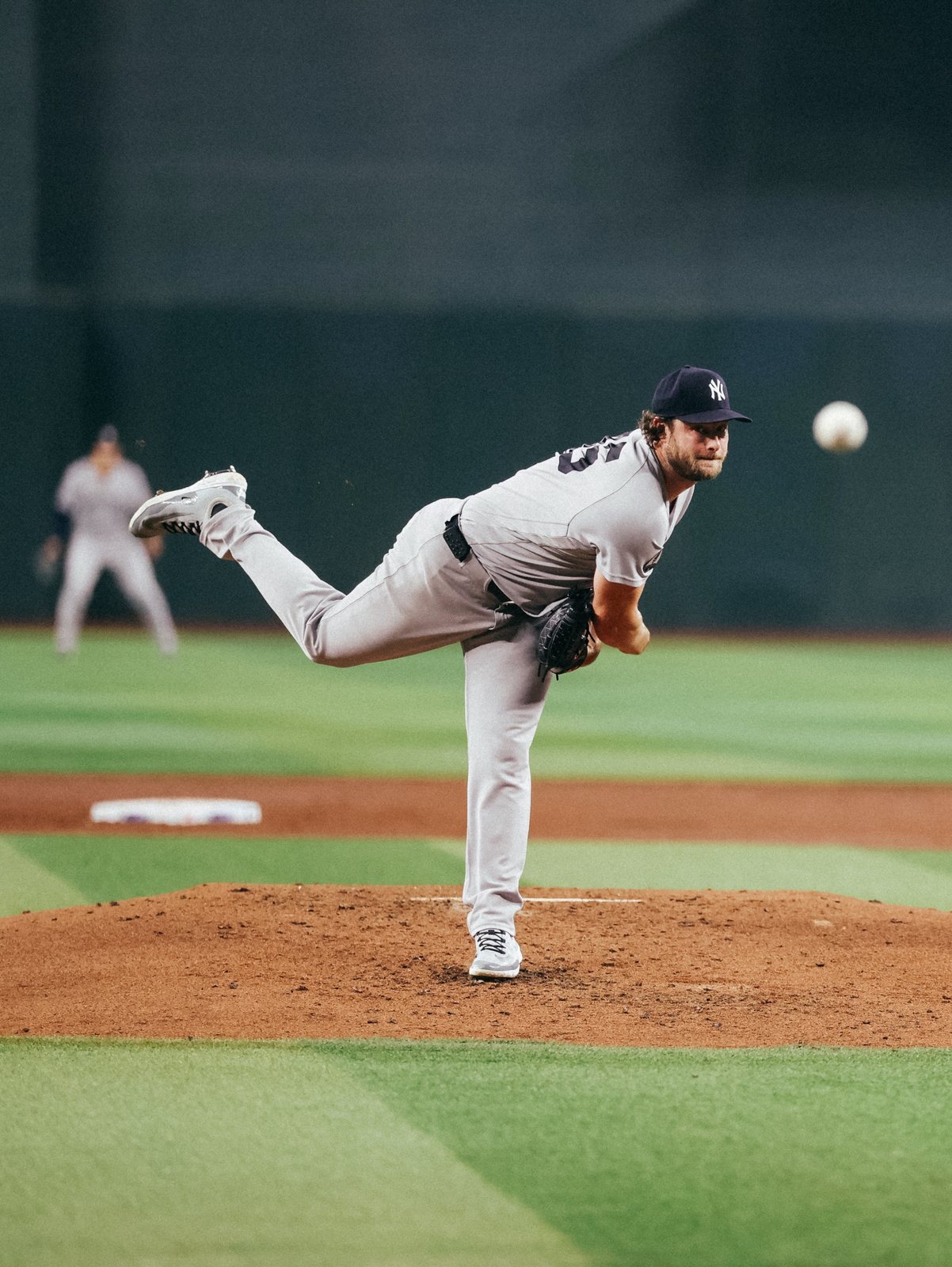 Gerrit Cole, abridor de los Yankees en el Juego 1. Foto de archivo: New York Yankees.