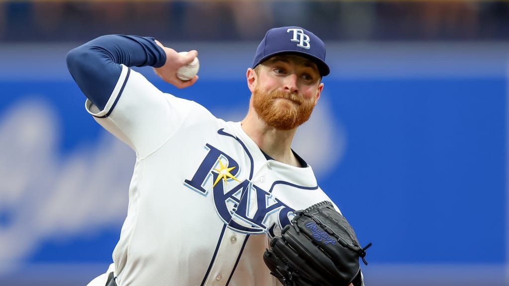 Drew Rasmussen, abridor de los Rays en el Juego 1. Foto de archivo: MLB.com.