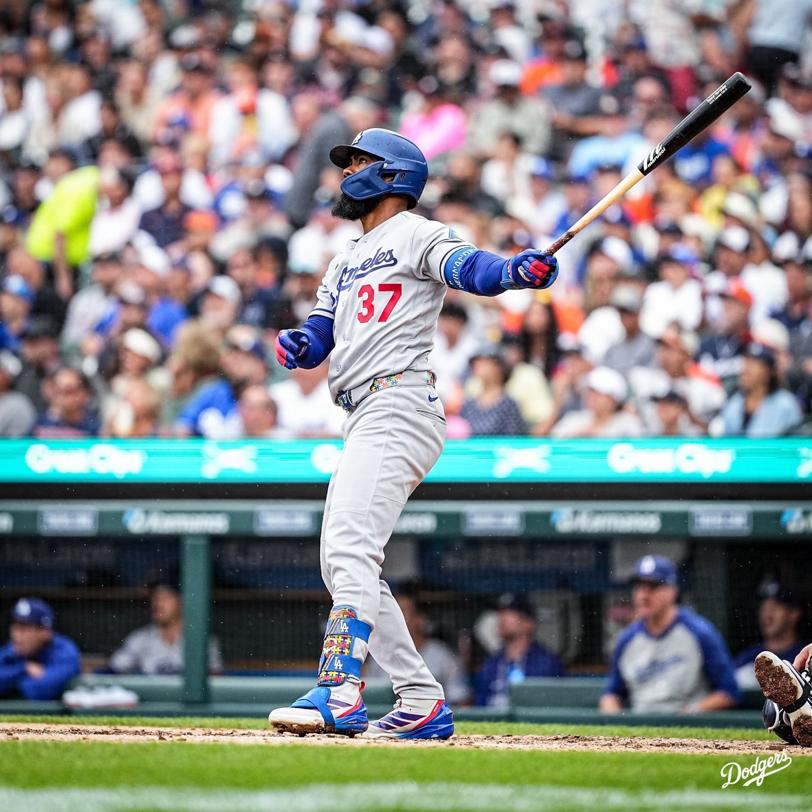 El dominicano Teoscar Hernández, de los Dodgers. Foto de archivo: Los Angeles Dodgers.