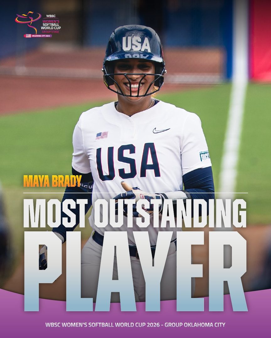 Maya Brady, Jugadora Más Destacada del grupo de Oklahoma City. Gráfico: WBSC.