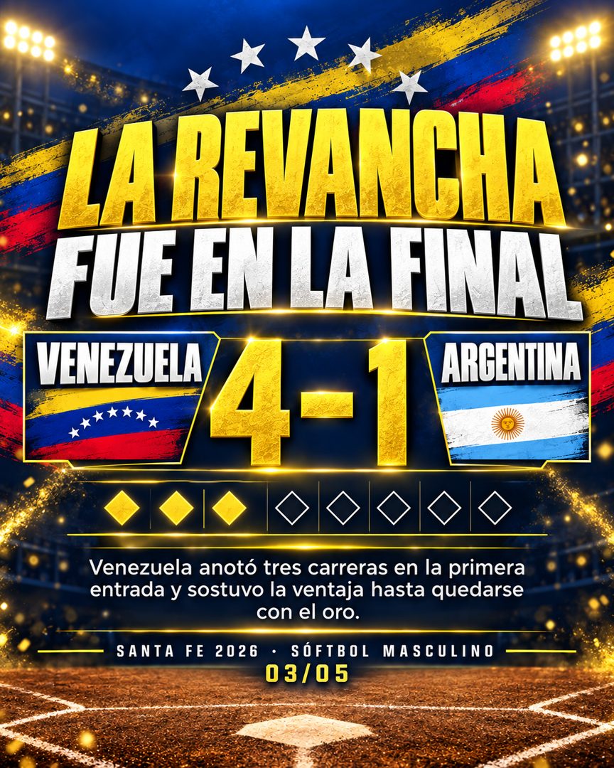 Venezuela 4, Argentina 1: la revancha fue en la final. Gráfico: Pelotón B.